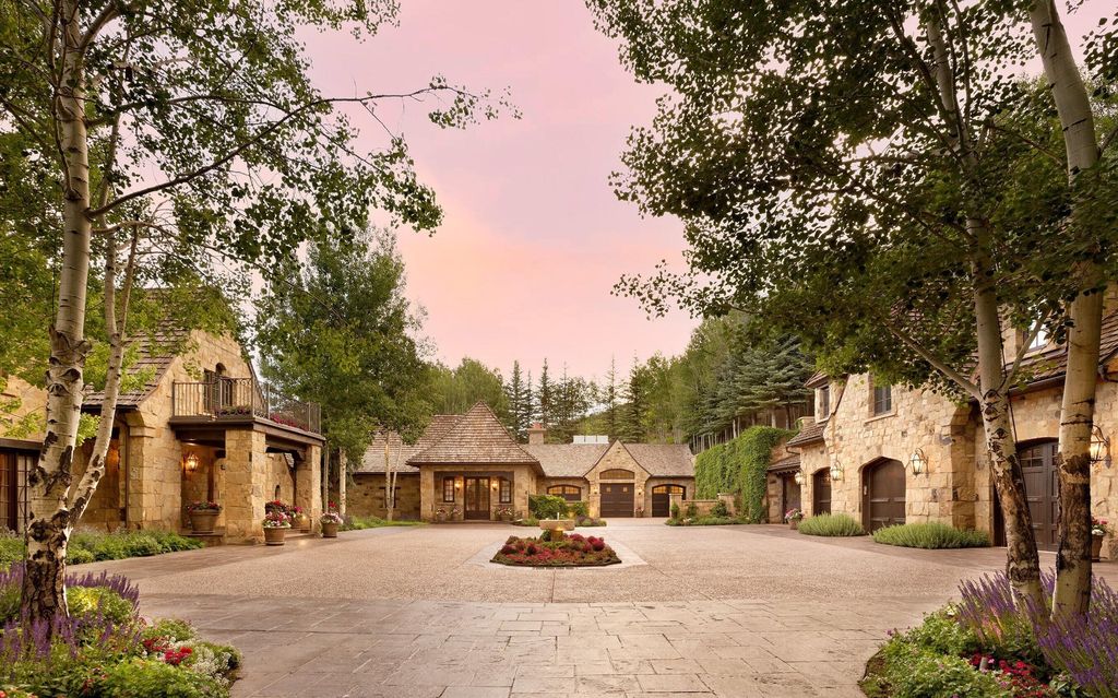 Timeless european style stone chalet in snowmass village colorado listed at 60 million 18