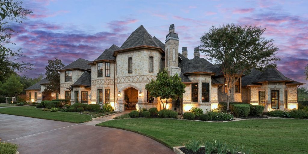 Charming european style home in flower mound lists for 4. 295 million 1