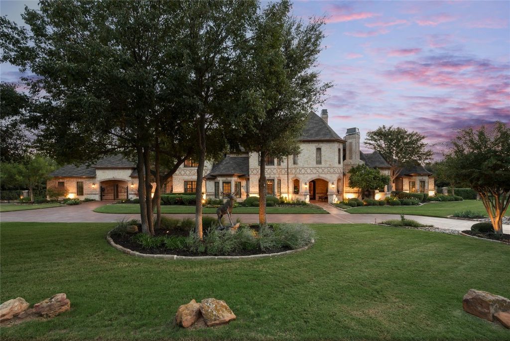 Charming european style home in flower mound lists for 4. 295 million 2