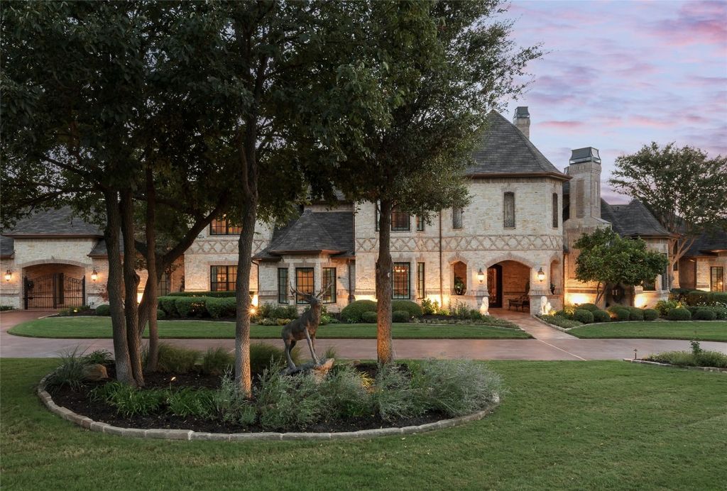 Charming european style home in flower mound lists for 4. 295 million 39