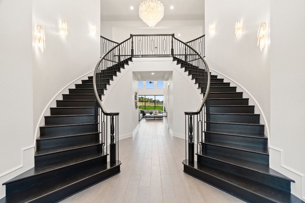 Elegantly melded modern and classic design in flower mound home priced at 2. 499 million 5