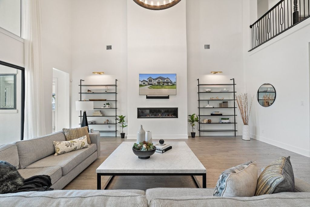 Elegantly melded modern and classic design in flower mound home priced at 2. 499 million 7