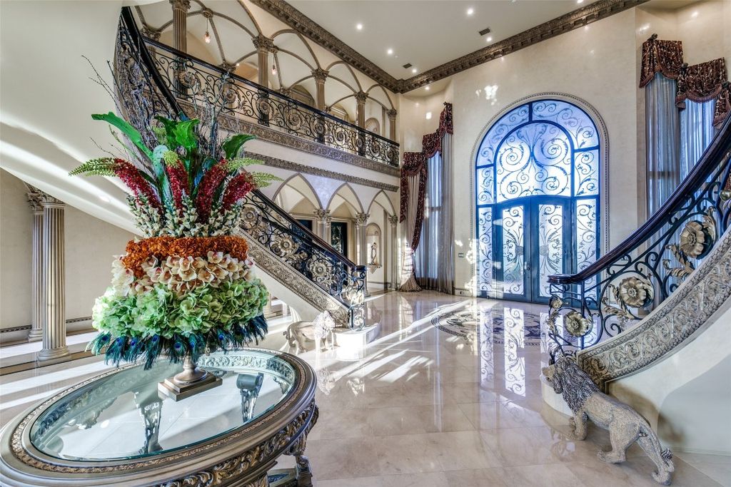 Magnificent architecture with panoramic skyline views in plano listed at 6. 9 million 4