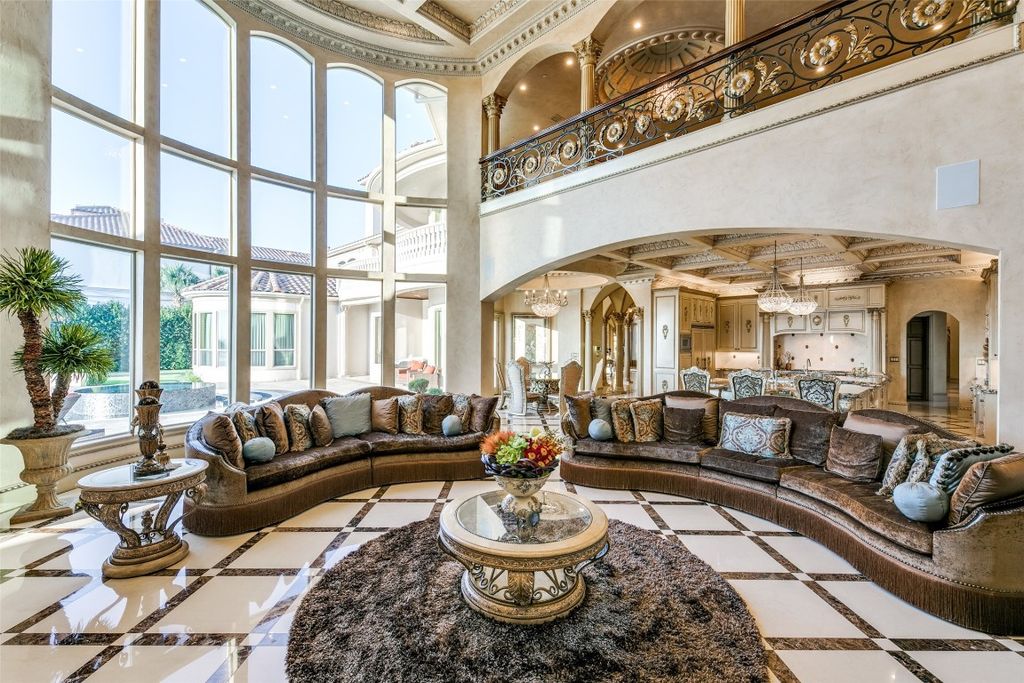Magnificent architecture with panoramic skyline views in plano listed at 6. 9 million 9