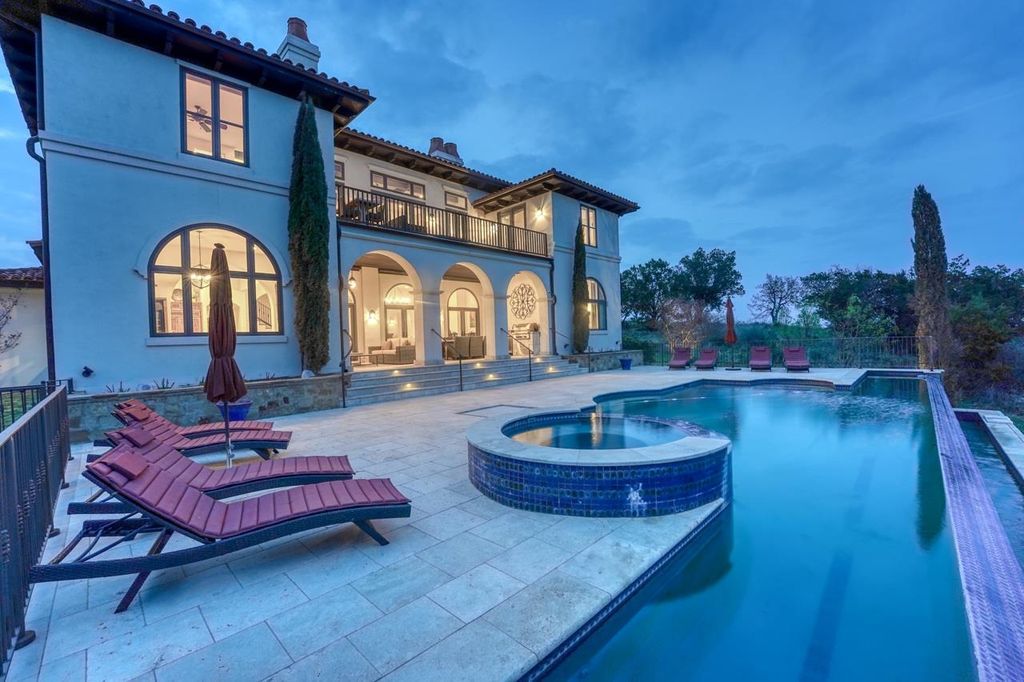 Majestic mediterranean retreat in horseshoe bay offers scenic views of lake lbj listed at 3. 4 million 27