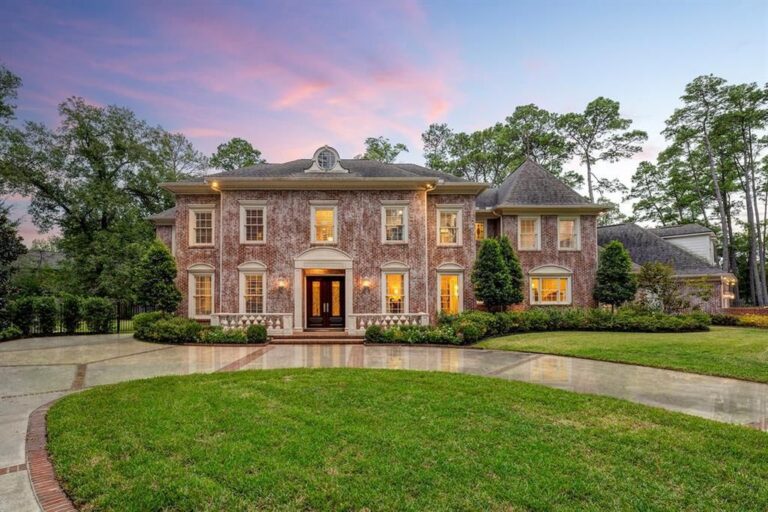 Serene Elegance Meets Nature’s Beauty: Stunning Houston Estate on 2.98 Acres Hits Market at $7.75 Million