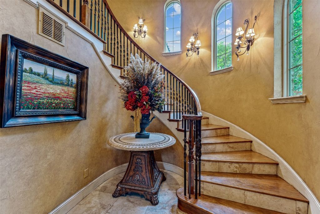 Breathtaking mediterranean style masterpiece in stephenville a symphony of high end features priced at 2. 49 million 30
