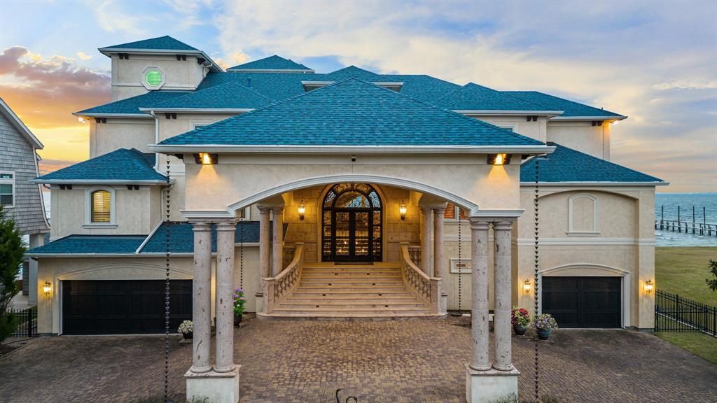 Casa bahia masterfully curated waterfront oasis with panoramic views of galveston bay asking for 3. 926 million 2