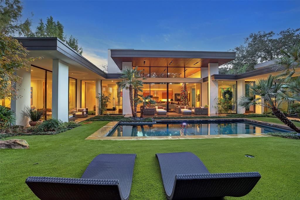 Stunning contemporary luxury estate with mid century modern flair listed for 4. 95 million 40