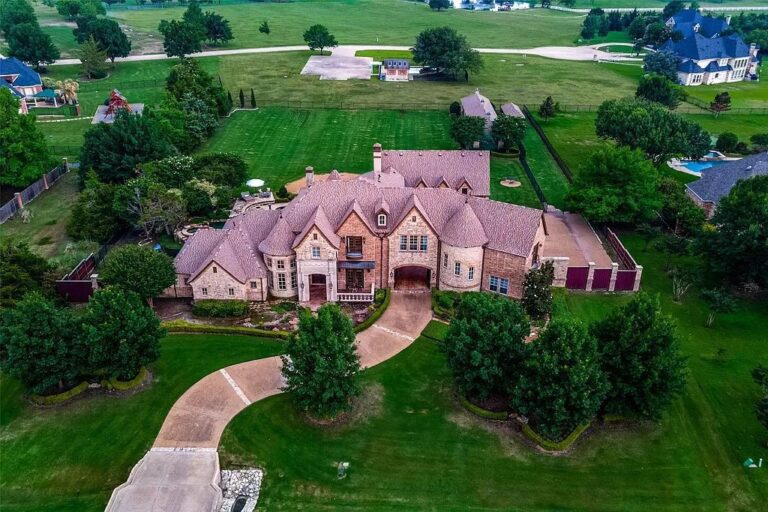 French Country Oasis in Rockwall! Private Estate with Pool, Theater, Sports Court & More listed at $2,050,000