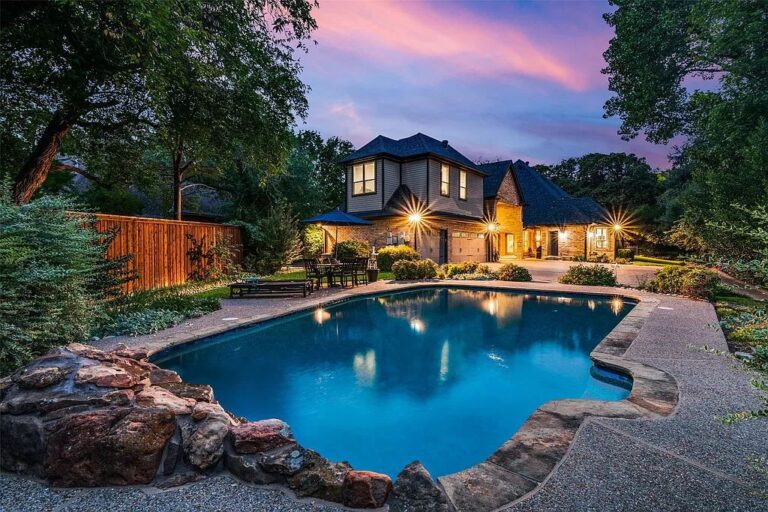 Colleyville Paradise! 4 Bedroom Executive Home with Pool, Media Room & Bonus Room asks for $1,385,000