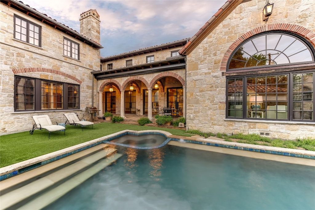 Mediterranean home with tuscan influences featuring specialty touches throughout listed for 6095000 29