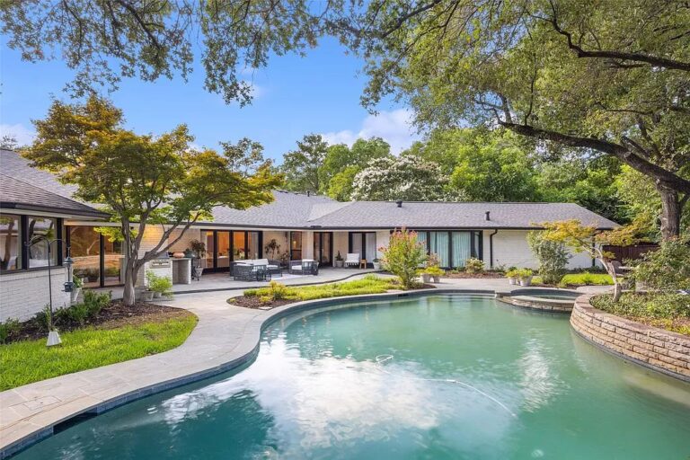 Dallas Oasis! Luxury 1-Story with Pool, Wine Room, Gym & More listed at $2,495,000