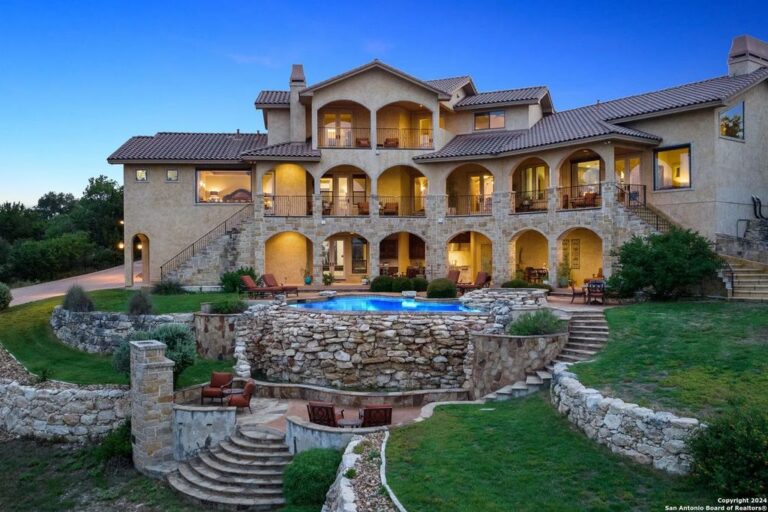 Texas Hill Country Oasis! Villa Collina with Pool, Guest House & Vineyard listed for $2,650,000