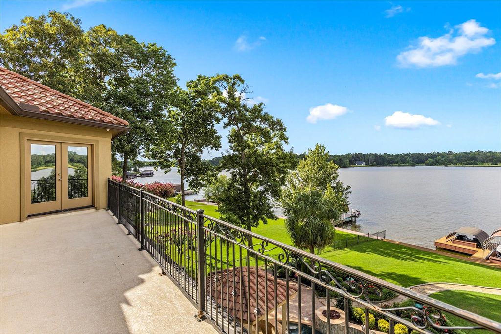 Elegant lakefront living discover this exquisite 4 story estate on lake conroe priced at 3195000 30