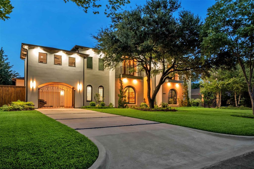 Preston Hollow Elegance: Modern-Mediterranean Home with Open Layout and Entertaining Amenities, For Sale at $3.15 Million