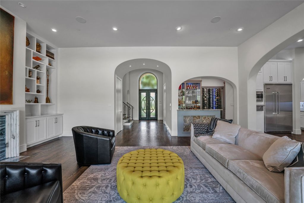 Preston hollow elegance modern mediterranean home with open layout and entertaining amenities for sale at 3. 15 million 4