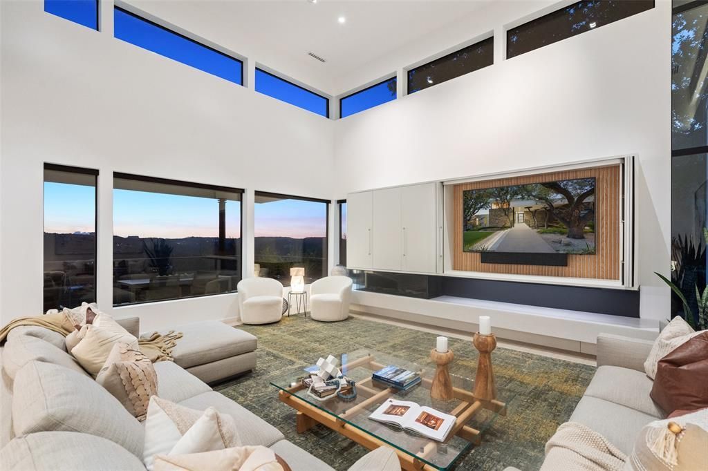 Stunning contemporary home gallery aesthetic meets cutting edge technology for 6. 25 million 15