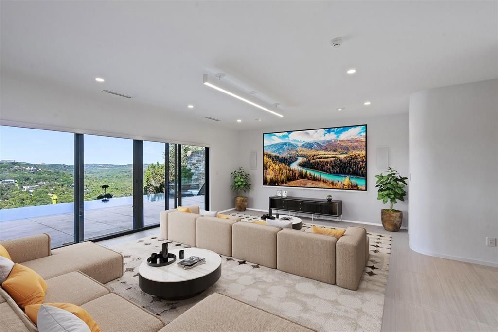 Stunning contemporary home gallery aesthetic meets cutting edge technology for 6. 25 million 35