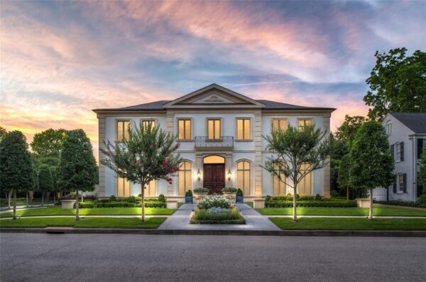 Unparalleled Luxury in River Oaks: Custom-Built Marble and Stucco Residence Priced at $6,999,000