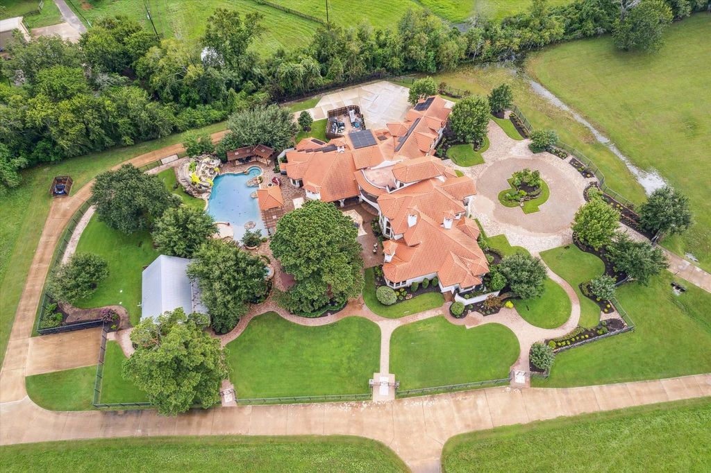 Luxurious mediterranean estate set on almost 6 unrestricted acres in tomball priced at 5. 5 million 4