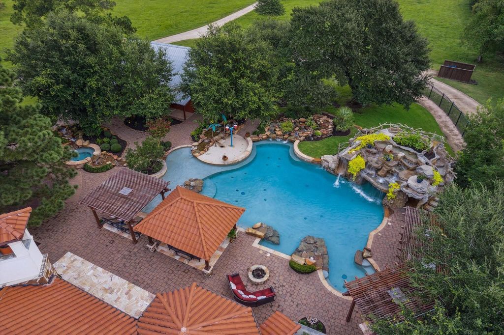 Luxurious mediterranean estate set on almost 6 unrestricted acres in tomball priced at 5. 5 million 41