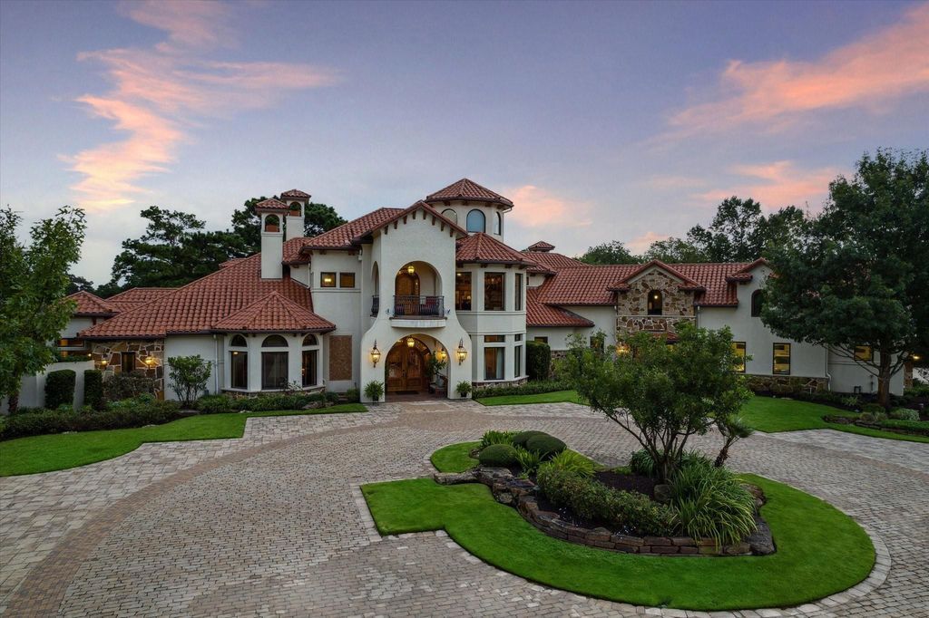 Luxurious mediterranean estate set on almost 6 unrestricted acres in tomball priced at 5. 5 million 5