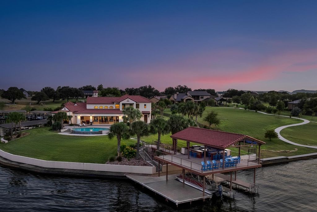 Beautifully crafted home with over 500 feet of waterfront on lake lbj priced at 4. 75 million 3