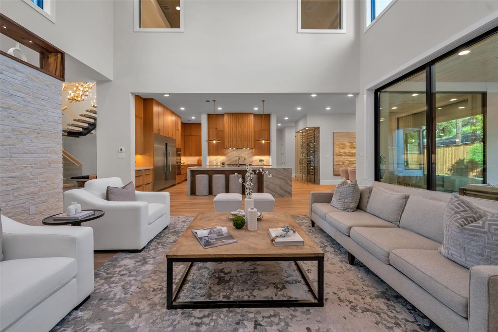 Elegant mid century style estate with clean lines and modern amenities asking 4. 395 million 8