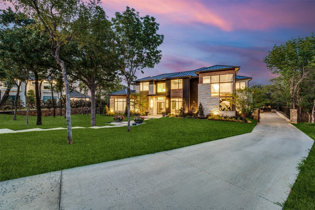 Stunning modern luxury retreat on 1. 45 acre treed lot in hill country available for 4. 89 million 1