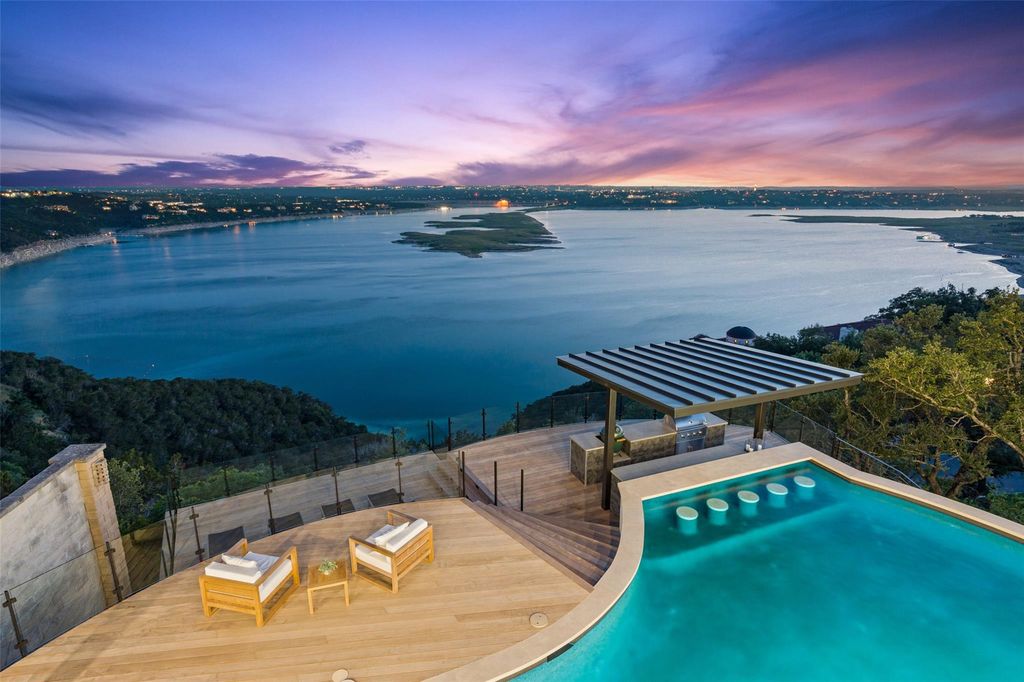 Lakefront living at its finest custom estate on lake travis offering spectacular views for 9. 5 million 3