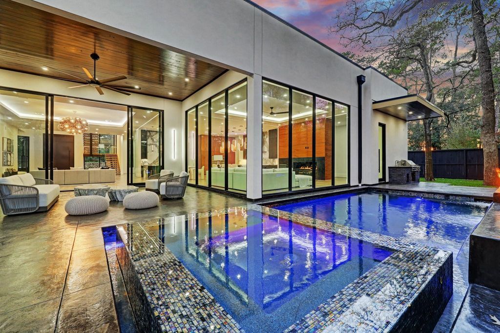 Stunning new construction modern masterpiece by rau development in memorial villages priced at 5. 495 million 16