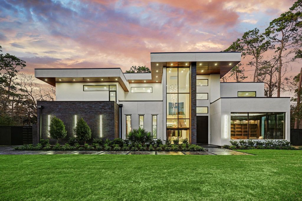 Stunning new construction modern masterpiece by rau development in memorial villages priced at 5. 495 million 42