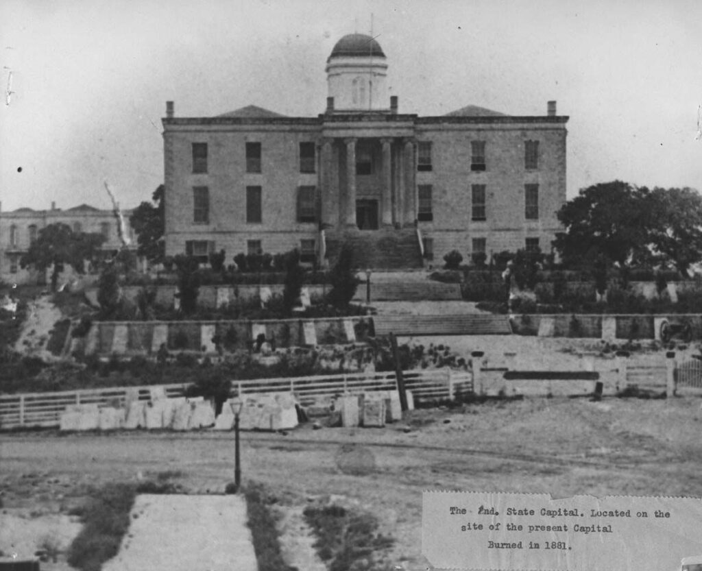 Texas state capitol 1800 austin history center result