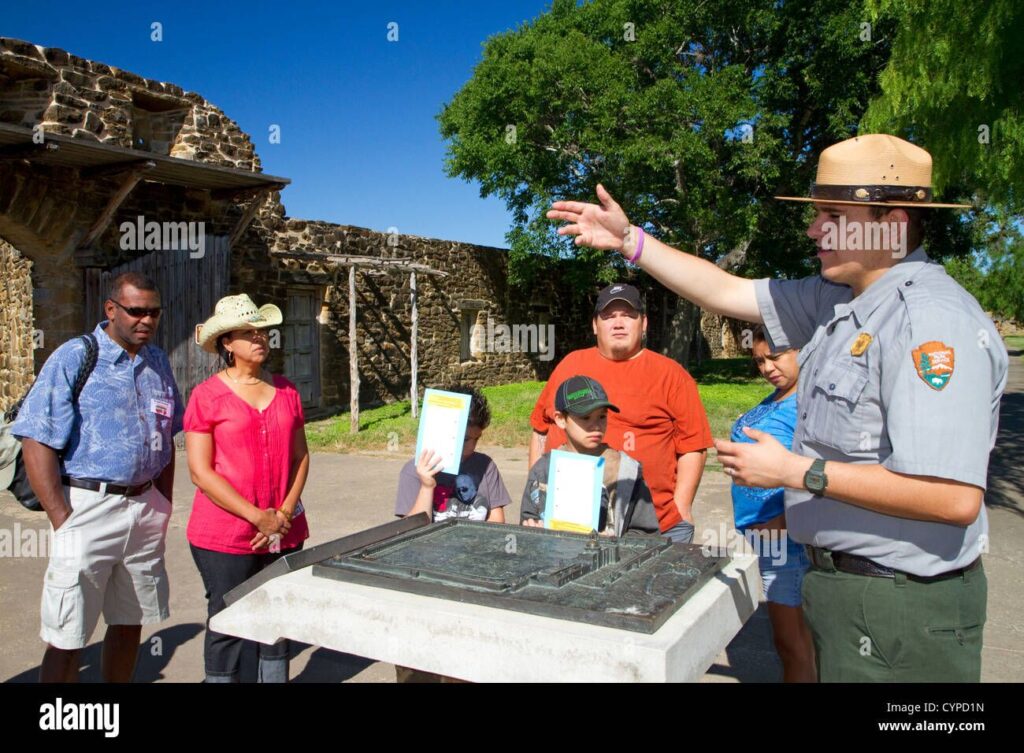 Park ranger informing tourists at the san antonio missions national cypd1n result 1