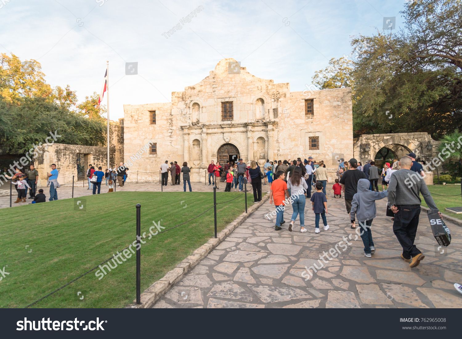 Stock photo nov san antonio texas usa large crowd of visitors at entrance of the alamo mission this 762965008 result