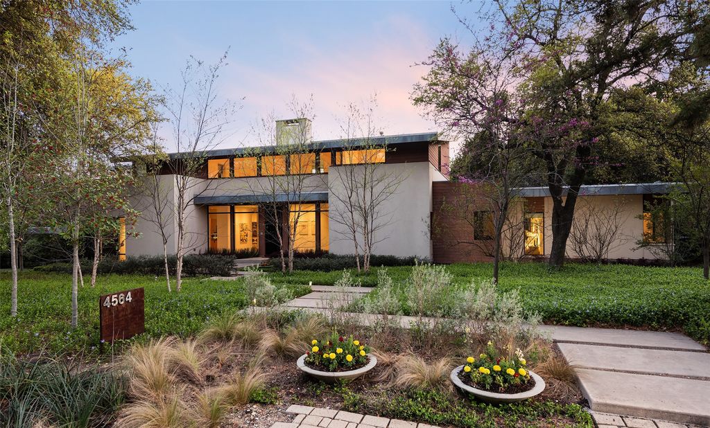 Old preston hollow gem custom modern estate with creekside privacy and tranquility listed for 8. 75 million 2